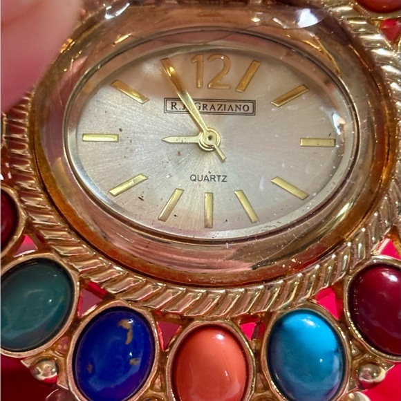 Kenneth Jay Lane Vibrant Gemstone watch NEW never worn - Picture 6 of 7